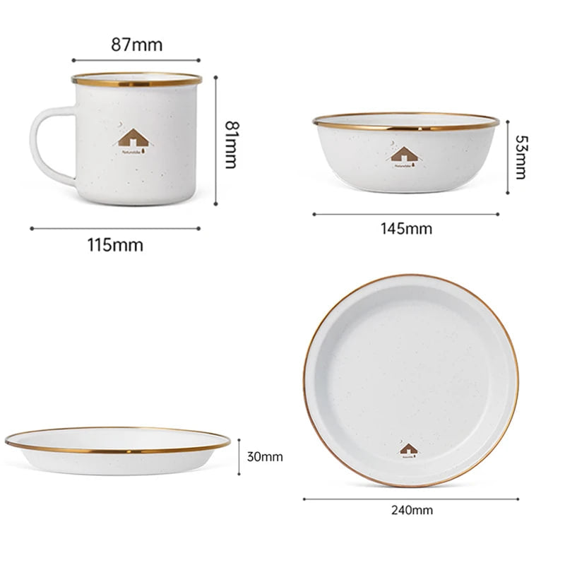 Enamel Tableware Dishes by Naturehike | campsifu