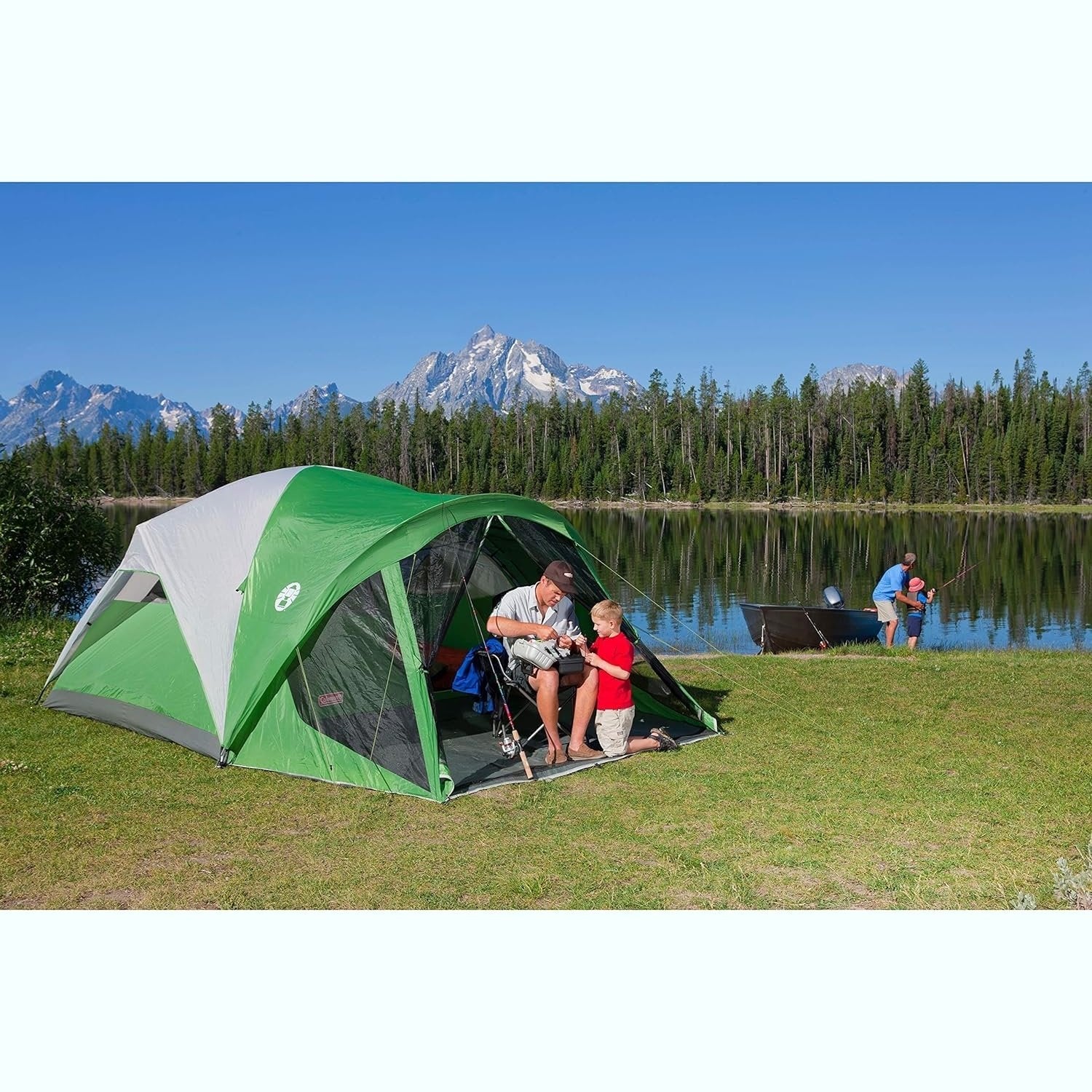 Evanston 6-Person Screened Modified Dome Tent Tents by Coleman | campsifu