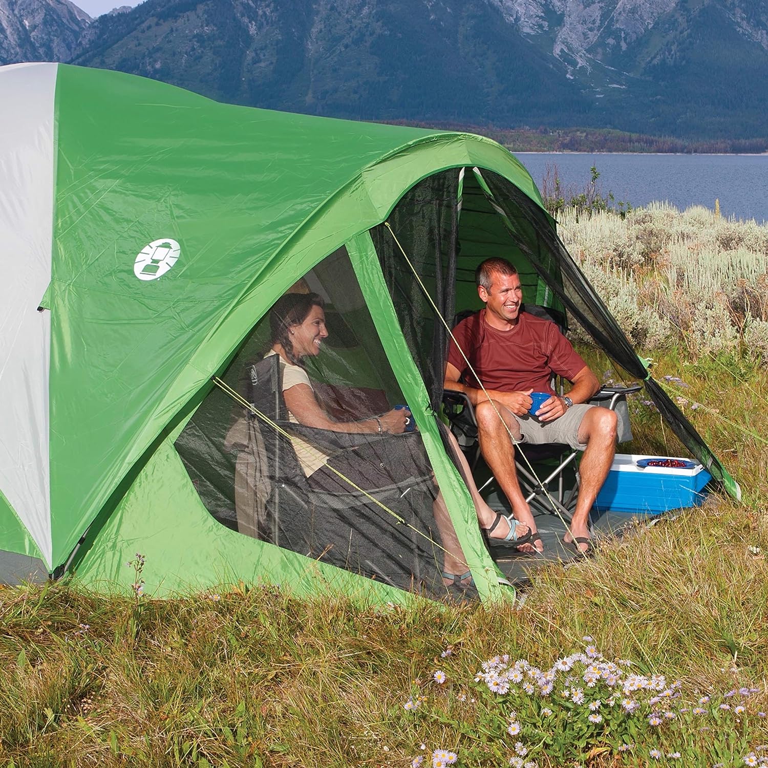 Evanston 6-Person Screened Modified Dome Tent Tents by Coleman | campsifu