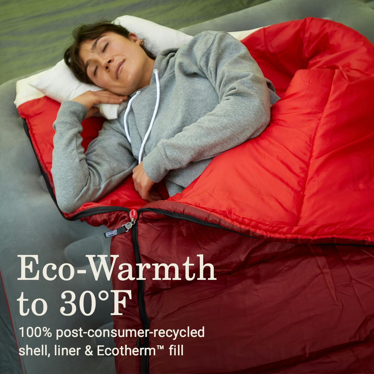 Flatlands™ 30°F Sleeping Bag, Mahogany Sleeping Bags by Coleman | campsifu