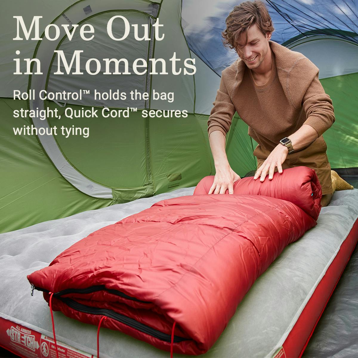 Flatlands™ 45°F Big & Tall Sleeping Bag, Red Sleeping Bags by Coleman | campsifu