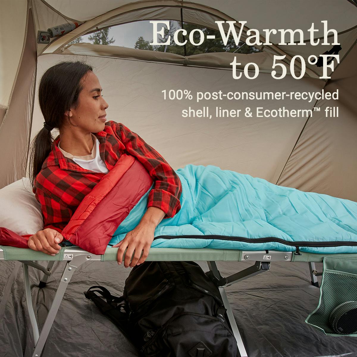 Flatlands™ 50°F Sleeping Bag, Bue Hydrangea Sleeping Bags by Coleman | campsifu