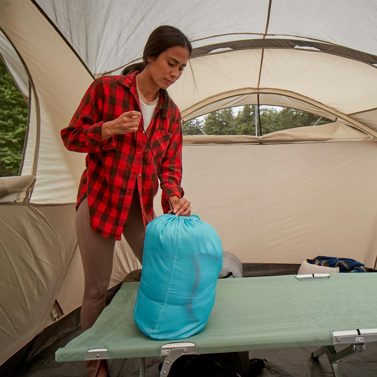 Flatlands™ 50°F Sleeping Bag, Bue Hydrangea Sleeping Bags by Coleman | campsifu