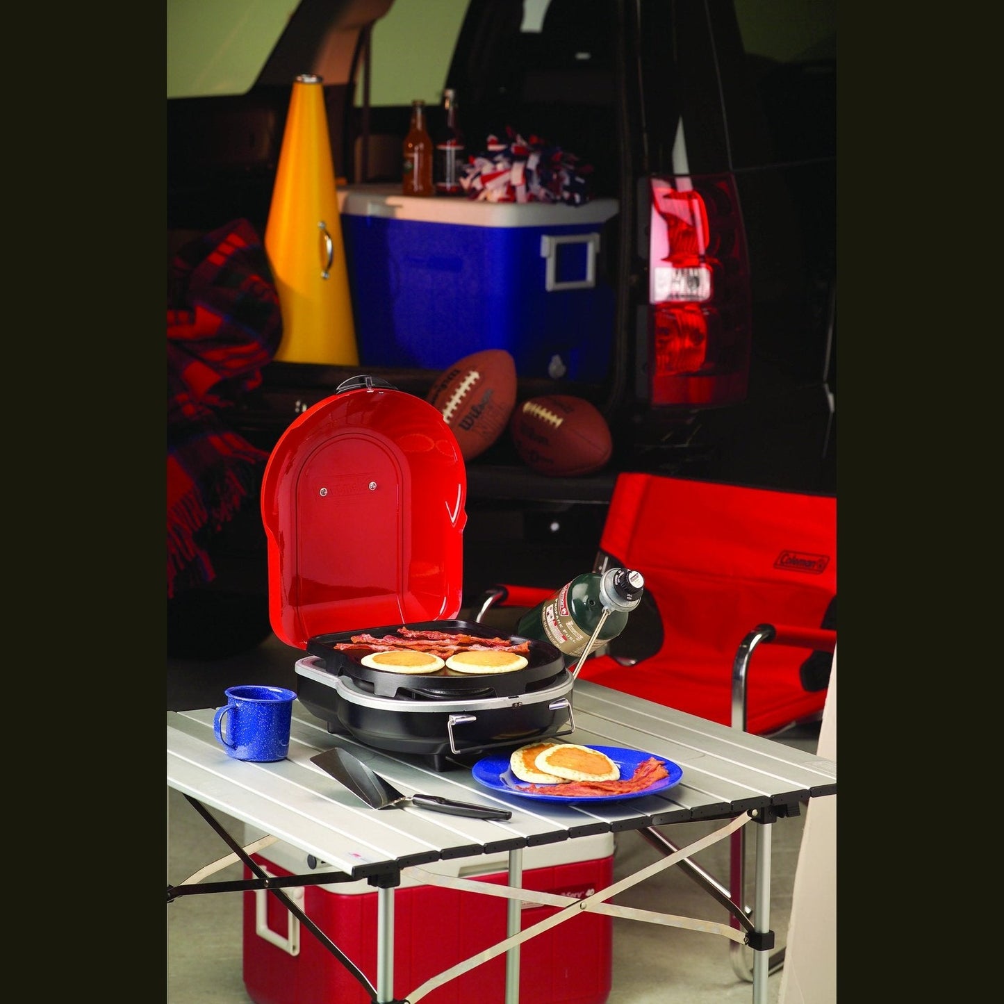 Fold N Go™+ Propane Grill, Red Grills by Coleman | campsifu