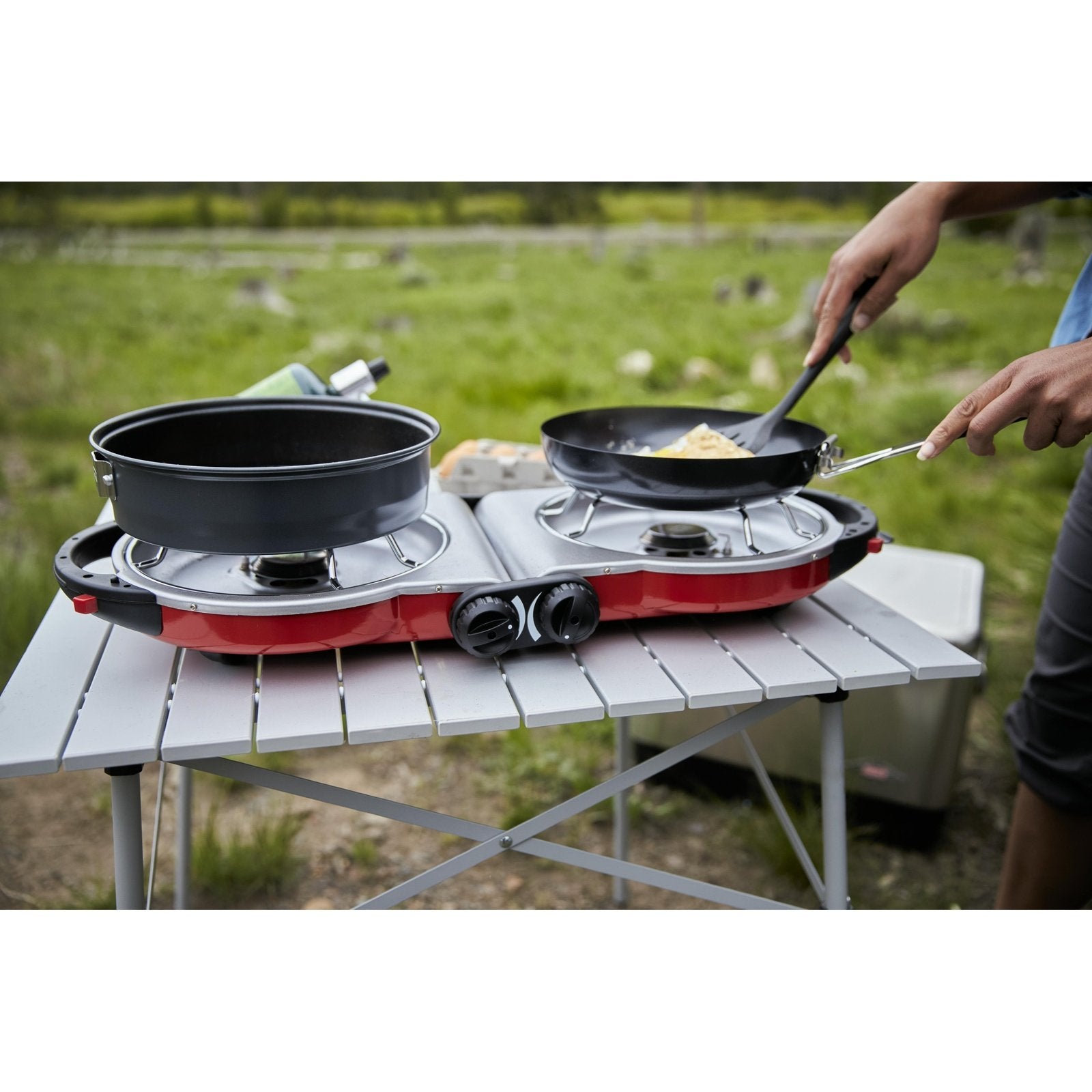 Fold N Go™ Propane Stove, Red Stoves by Coleman | campsifu