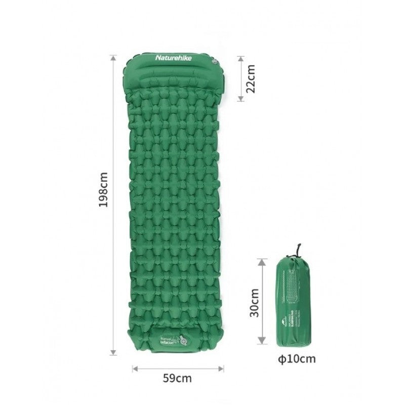 Foot-Pump Inflatable Camping Sleeping Pad Sleeping Pads by Naturehike | campsifu