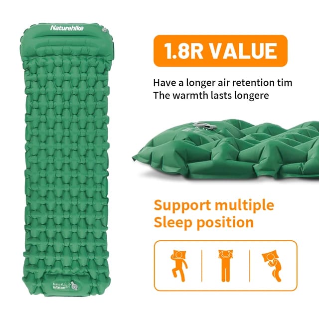 Foot-Pump Inflatable Camping Sleeping Pad Sleeping Pads by Naturehike | campsifu