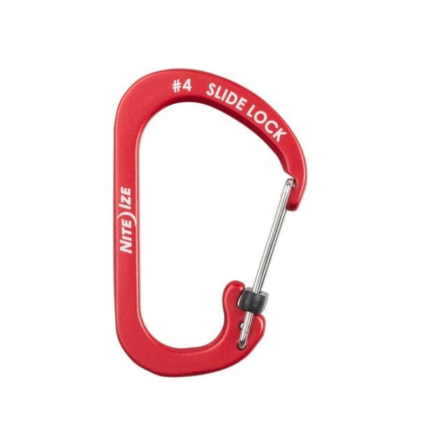 NITE IZE SLIDELOCK CARABINER AL #4 RED CSLA4-10-R6 boatyardmalaysia