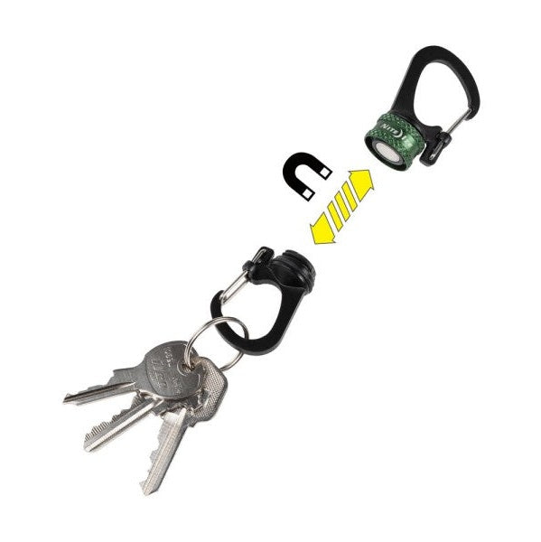 NITE IZE SLIDELOCK 360 MAGNETIC LOCKING DUAL-BINER OLIVE MSBL-08-R7 boatyardmalaysia