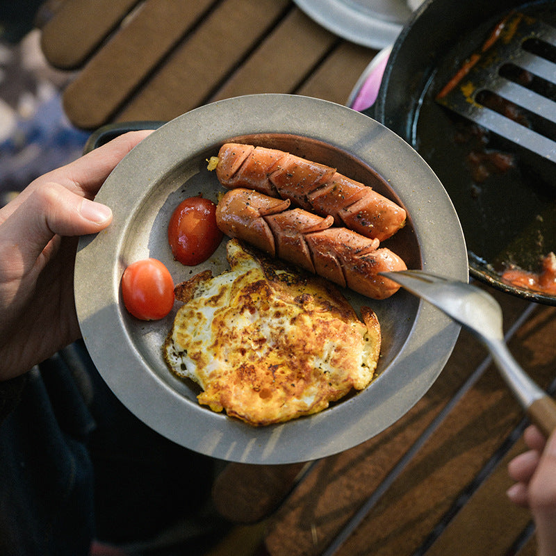 Peralatan Makan Retro Keluli Tahan Karat