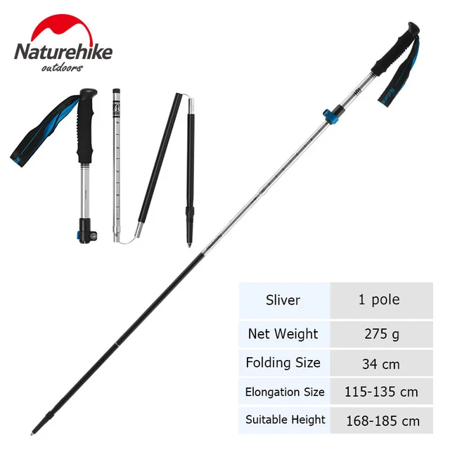 Aluminum Alloy Adjustable 5-Node Trekking Pole