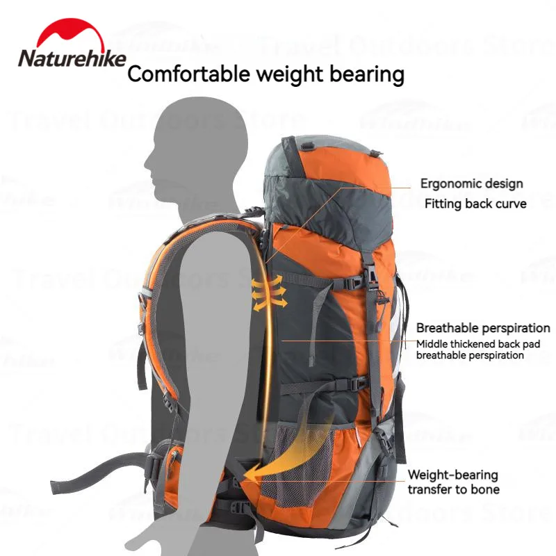 70L + 5L Hiking Backpack