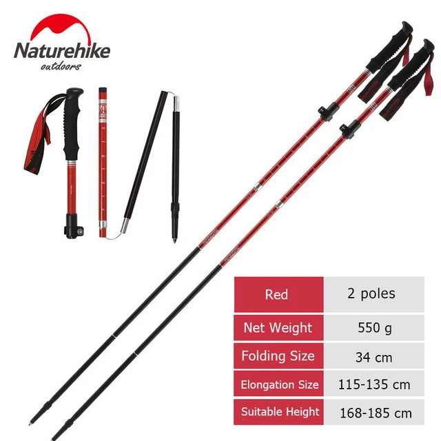 Aluminum Alloy Adjustable 5-Node Trekking Pole