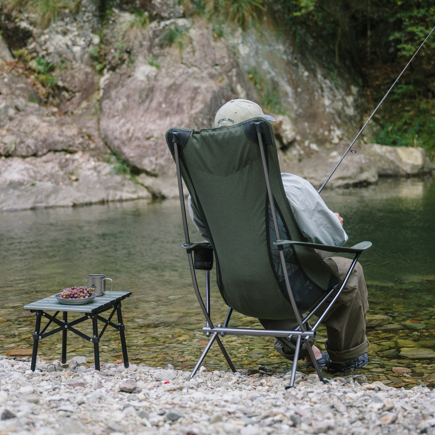 Folding High Back Armchair