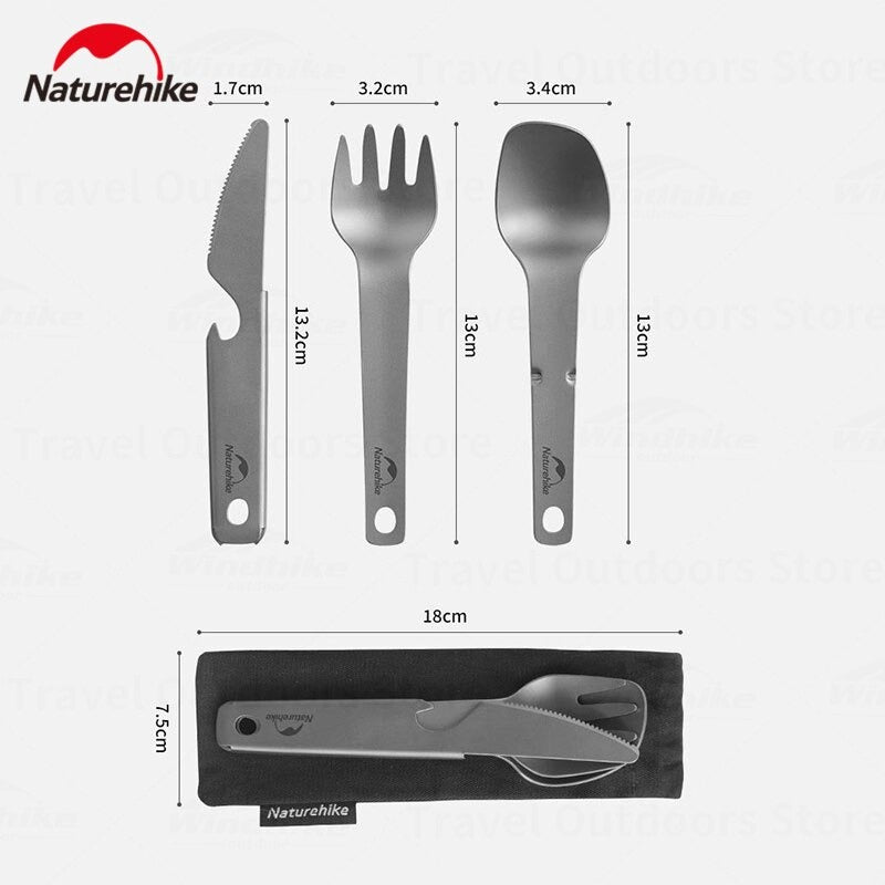 Titanium Multifunction Portable Cutlery Set