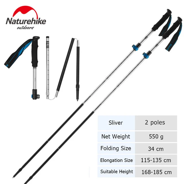 Aluminum Alloy Adjustable 5-Node Trekking Pole