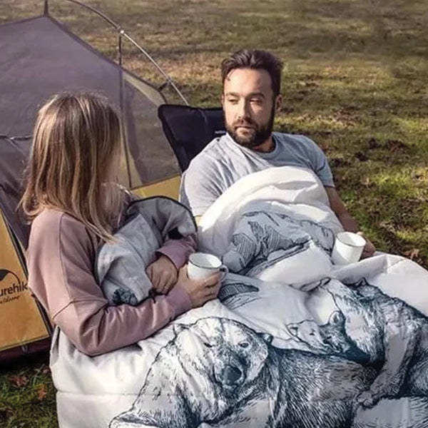 Corak Beg Tidur Berganda dengan Bantal