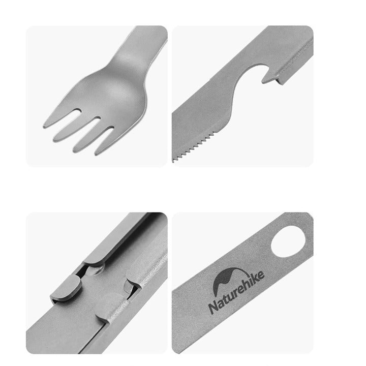 Titanium Multifunction Portable Cutlery Set