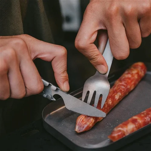 Titanium Multifunction Portable Cutlery Set