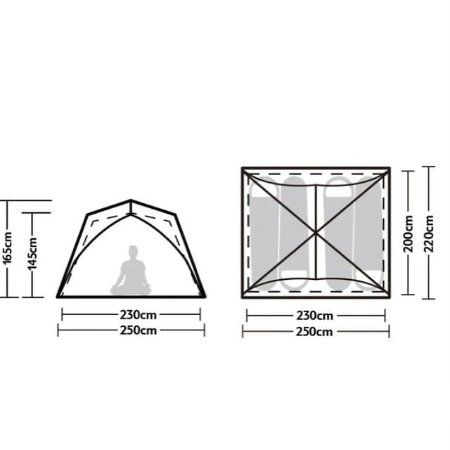 Cape 5 Square 4-Person Pop-Up Tent