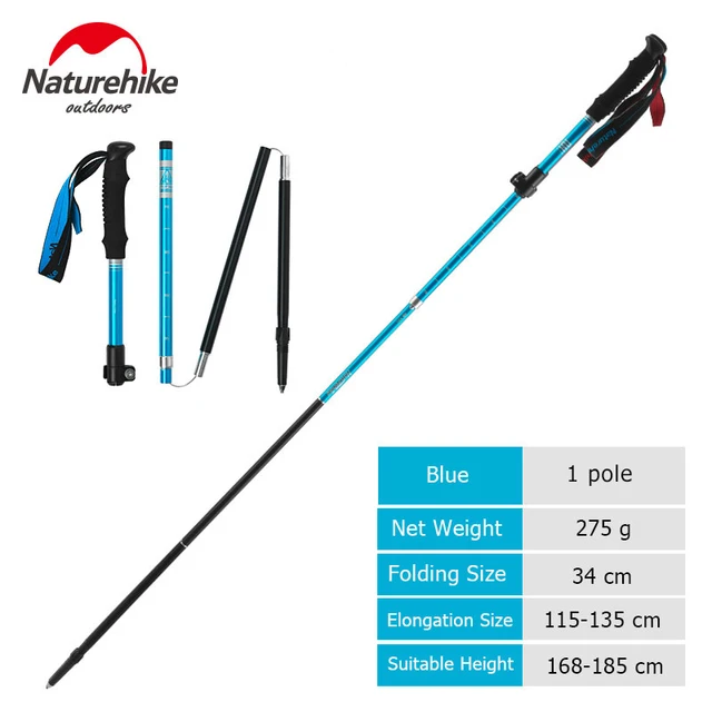 Aluminum Alloy Adjustable 5-Node Trekking Pole