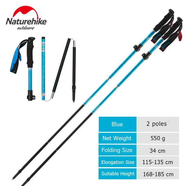 Aluminum Alloy Adjustable 5-Node Trekking Pole