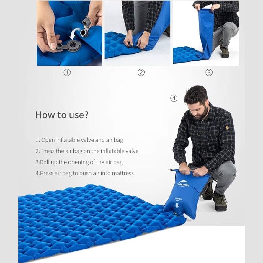 Double Sleeping Pad with Inflatable Bag