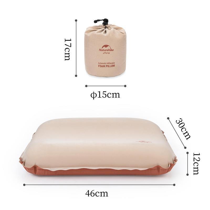 Inflatable Air Camping Pillow Apricot Mats & Pillows by Naturehike | campsifu