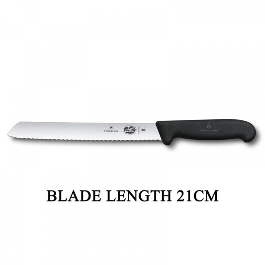 Fibrox Bread Knife 21cm Black boatyardmalaysia