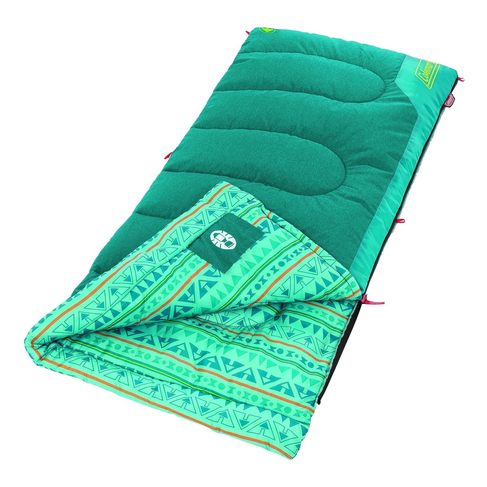 Kids 50°F Cool-Weather Sleeping Bag, Teal Sleeping Bags by Coleman | campsifu