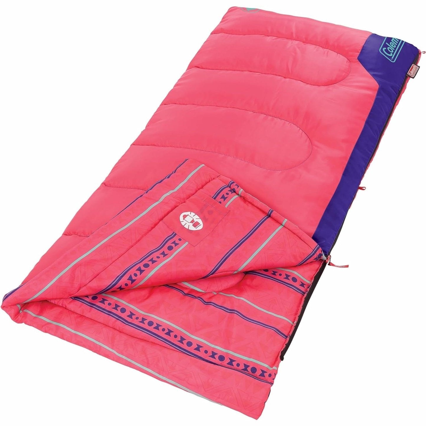 Kids 50°F Sleeping Bag, Pink Sleeping Bags by Coleman | campsifu