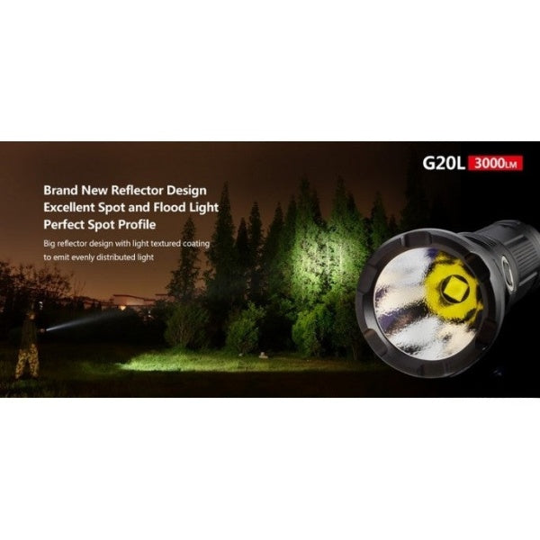 G20L CREE XHP70.2 LED 3000L Rechargeable Flashlight boatyardmalaysia