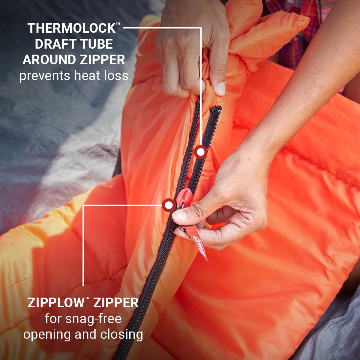 Kompact™ 40°F Rectangle Sleeping Bag, Tiger Lily Sleeping Bags by Coleman | campsifu