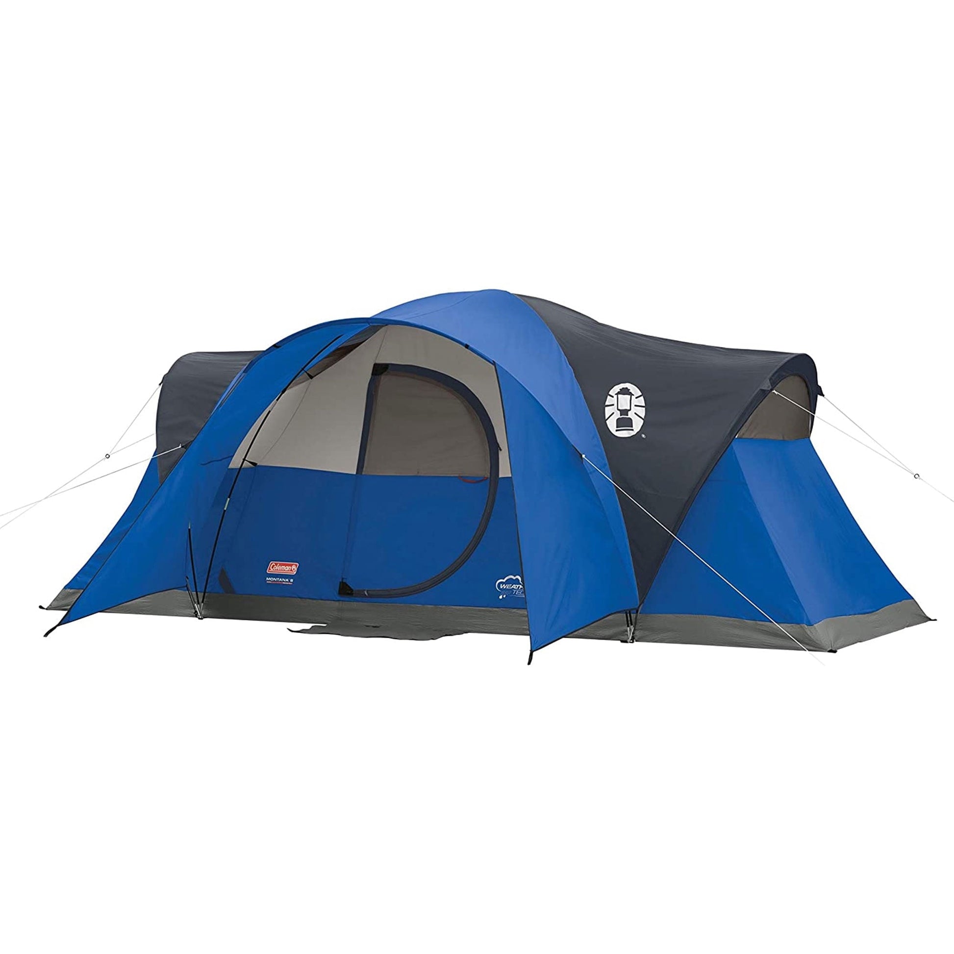 Montana Spacious 8 Person Cabin Camping Tent w/ Hinged Door, Blue Tents by Coleman | campsifu