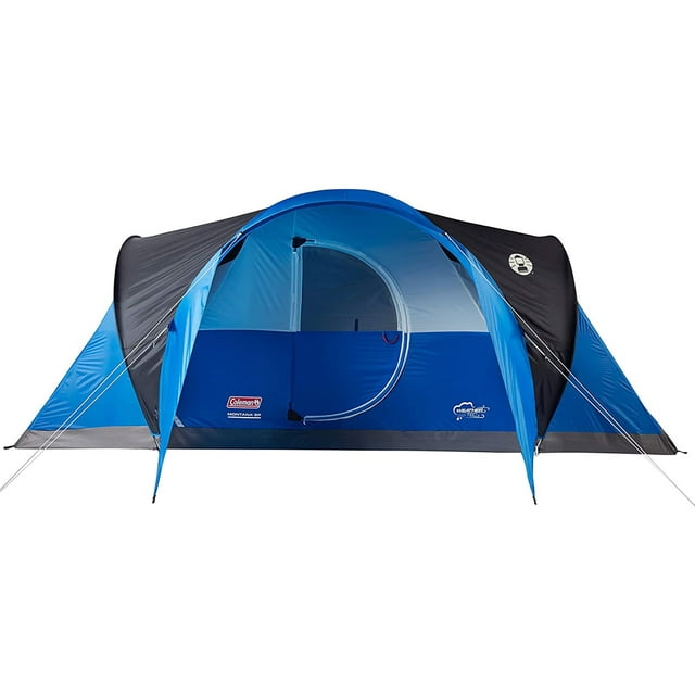 Montana Spacious 8 Person Cabin Camping Tent w/ Hinged Door, Blue Tents by Coleman | campsifu