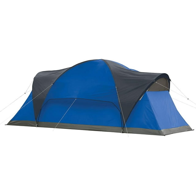 Montana Spacious 8 Person Cabin Camping Tent w/ Hinged Door, Blue Tents by Coleman | campsifu