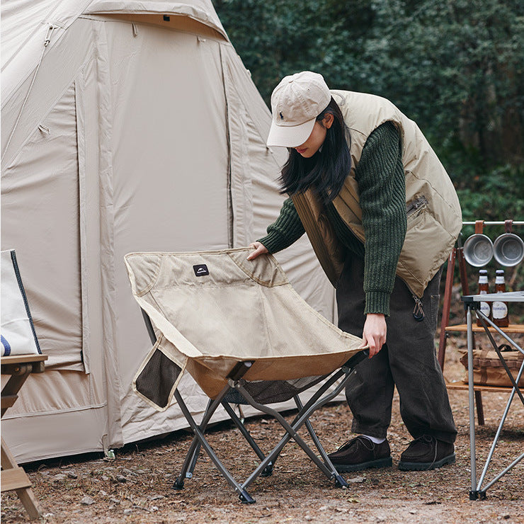 Moon Folding Chair Khaki Chairs by Naturehike | campsifu