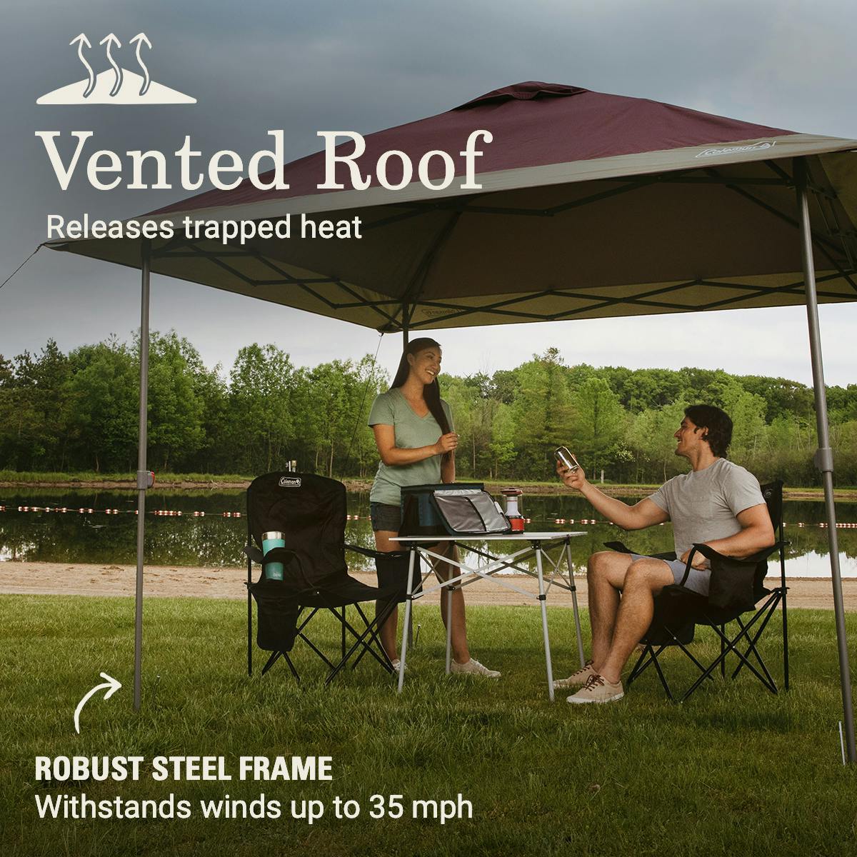 OASIS™ 10 x 10 Canopy, Blackberry Shelters by Coleman | campsifu