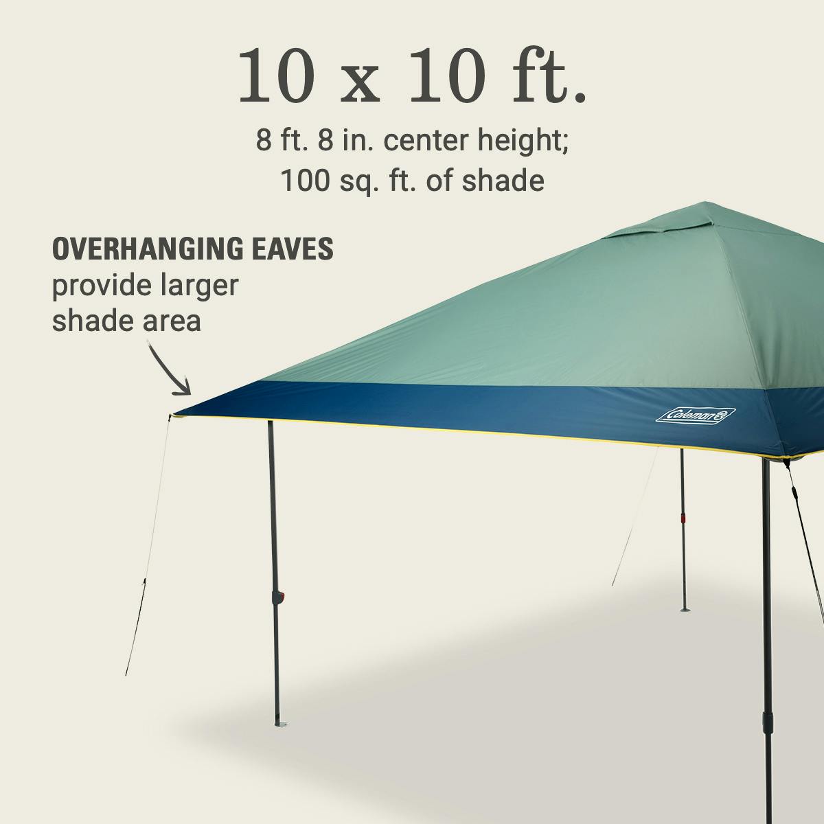 OASIS™ 10 x 10 Canopy, Moss Shelters by Coleman | campsifu