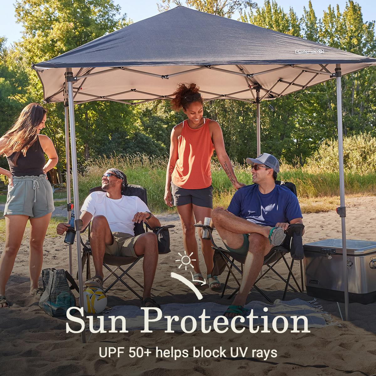 OASIS™ Lite 7 x 7 Canopy, Black Shelters by Coleman | campsifu