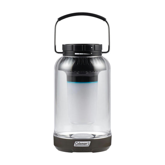 OneSource™ 1000 Lumens LED Lantern & Rechargeable Lithium-Ion Battery, Black/Carribbean Blue Lanterns by Coleman | campsifu