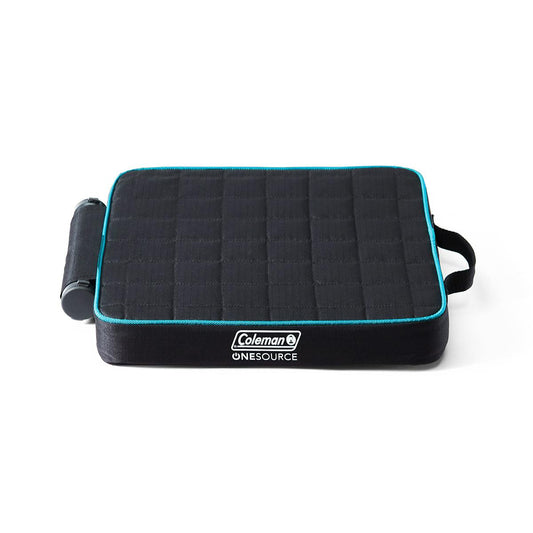 OneSource™ Heated Chair Pad with Rechargeable Battery, Black/Carribbean Blue Seats & Cushions by Coleman | campsifu