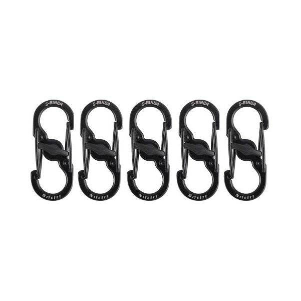 NITE IZE S-BINER MICROLOCK SS 5PC PACK BLACK LSBM-01-5R7 boatyardmalaysia