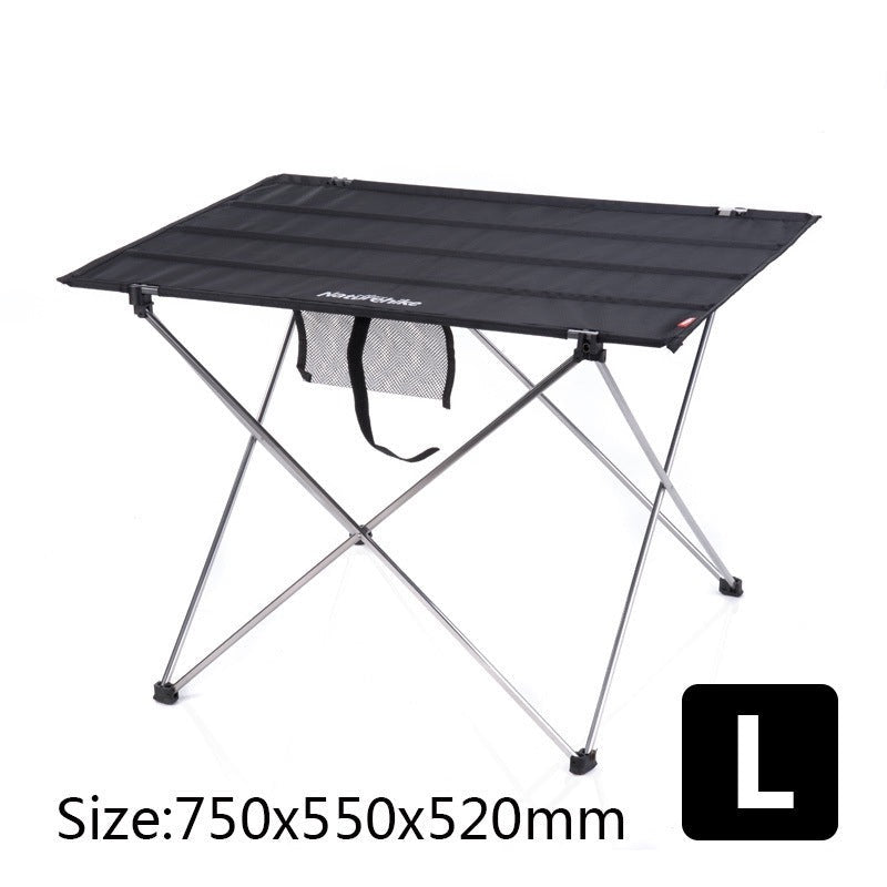 Outdoor Lightweight Folding Table Black L Tables by Naturehike | campsifu