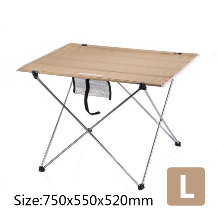 Outdoor Lightweight Folding Table Khaki L Tables by Naturehike | campsifu