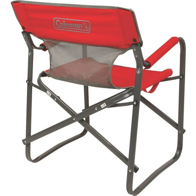 Outpost Breeze Folding Adult Deck Chair, Red Chairs by Coleman | campsifu