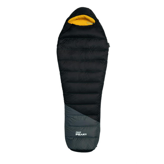 PEAK1™ 0°F Mummy Down Sleeping Bag - Long, Black Sleeping Bags by Coleman | campsifu