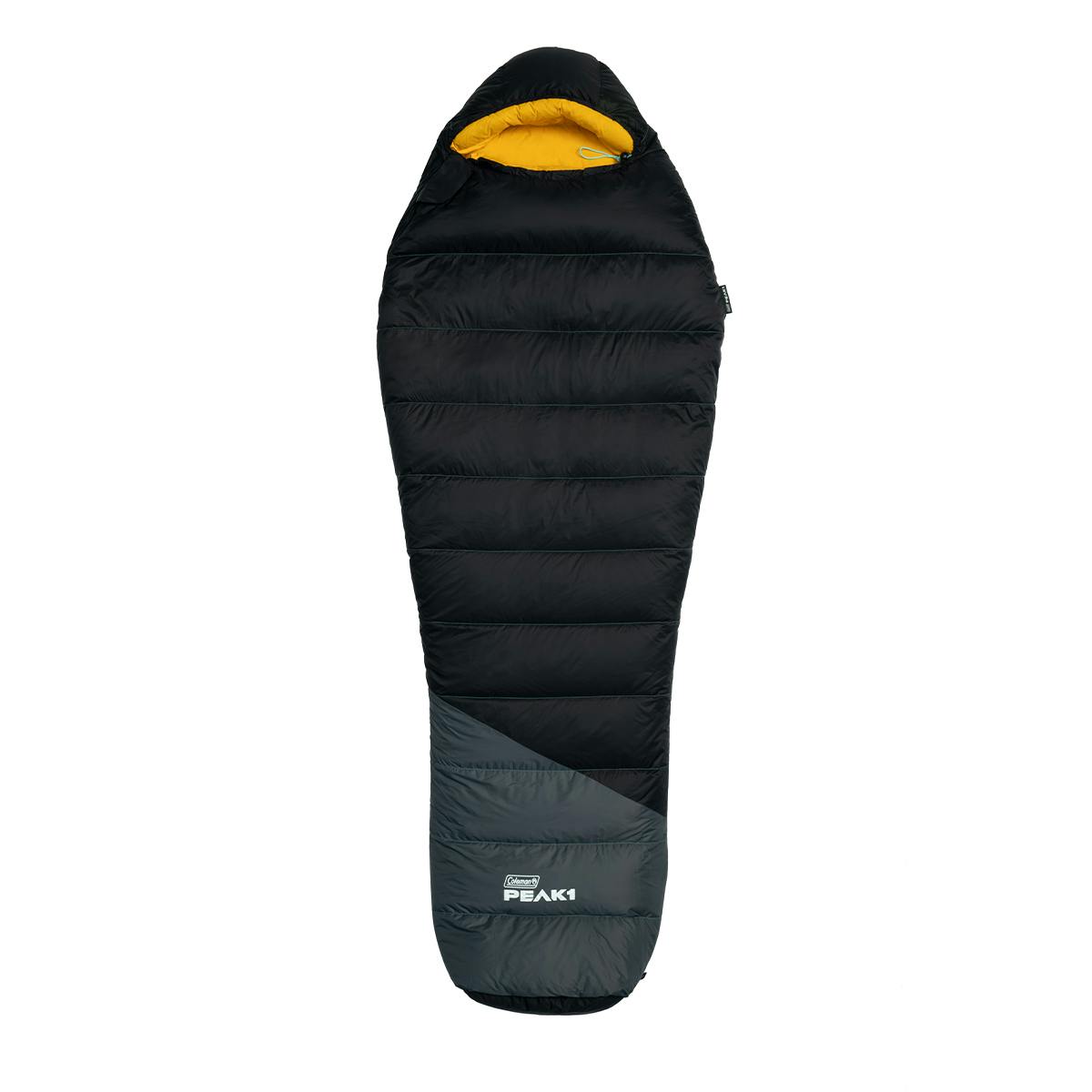 PEAK1™ 0°F Mummy Down Sleeping Bag - Regular, Black Sleeping Bags by Coleman | campsifu