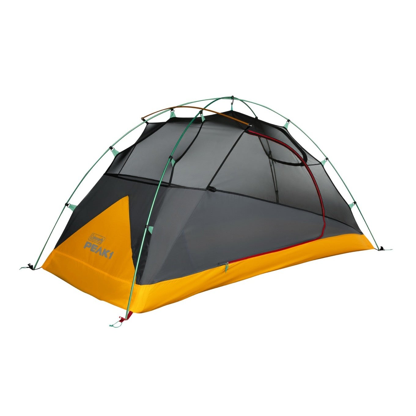 PEAK1™ 1-Person Backpacking Tent, Marigold/ Dark Stone Tents by Coleman | campsifu