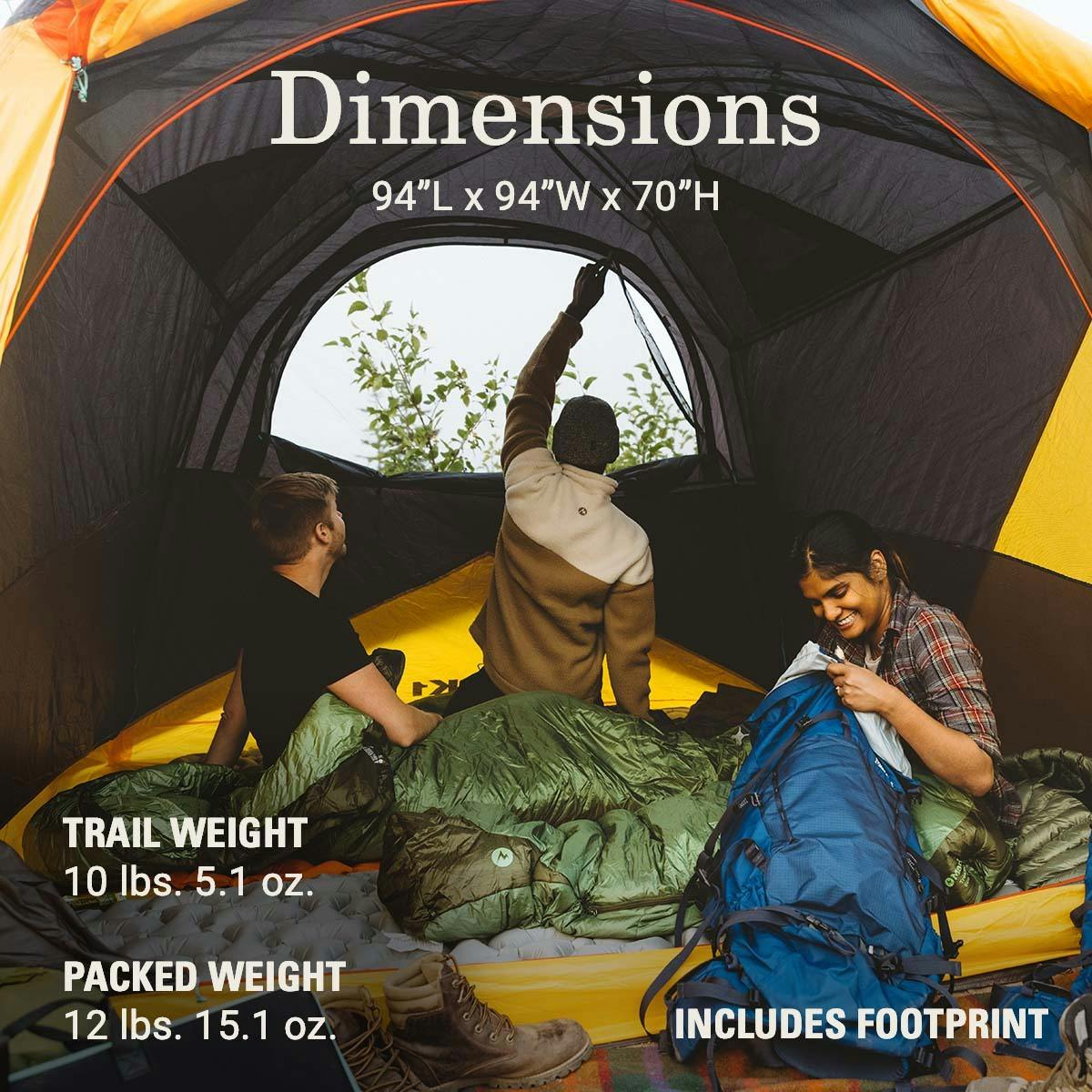 PEAK1™ 4-Person Dome Tent, Marigold/ Dark Stone Tents by Coleman | campsifu